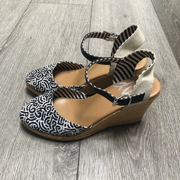 DV8 wedge heels black white 7.5 - Picture 8 of 12